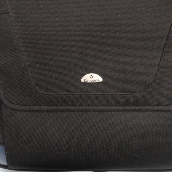 Samsonite Laptop Bag Briefcase Soft Messenger Black w/ Strap - Picture 2 of 16